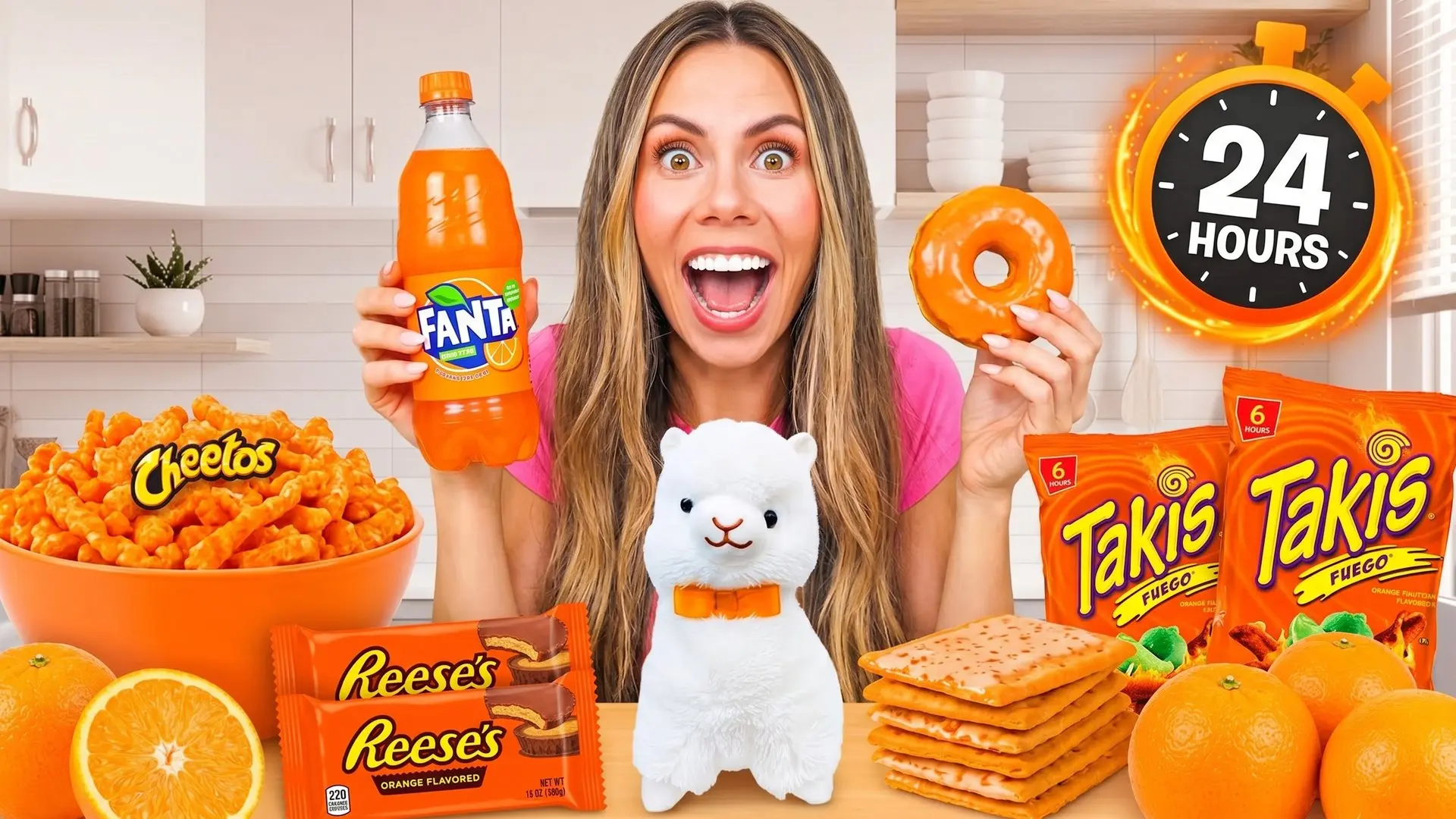 EATING ONLY ORANGE FOODS FOR 24 HOURS! Thumbnail