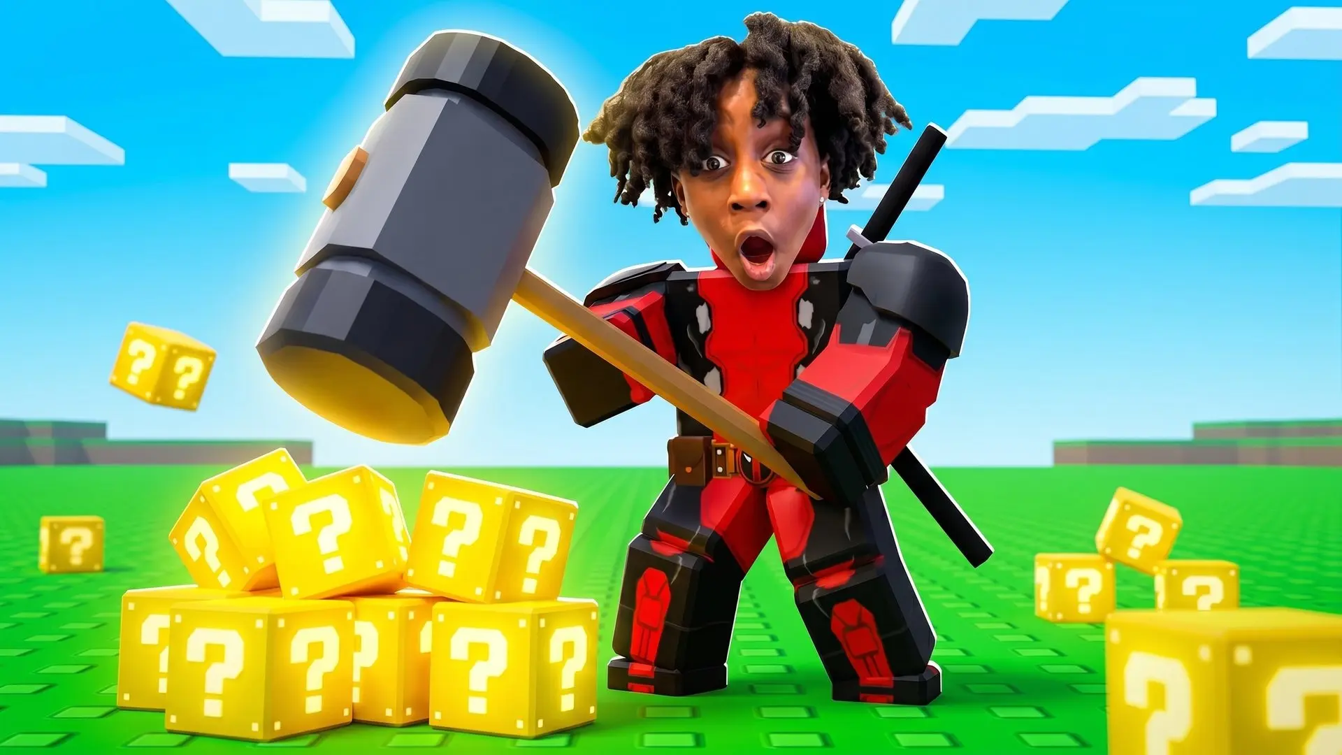 I PLAYED ROBLOX LUCKY BLOCK FOR THE FIRST TIME! Thumbnail